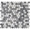 Apollo Tile Carrara & Bardiglio Mix Penny 4.83 sq.ft 11.3 in. x12 in. Marble Mosaic Tile, 5PK APLSE99P06PEC47 - alternate 1